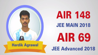 Hardik Agrawal AIR-69 (Gen.) JEE Advanced-2018 AIR-148 (Gen.) JEE Main-2018